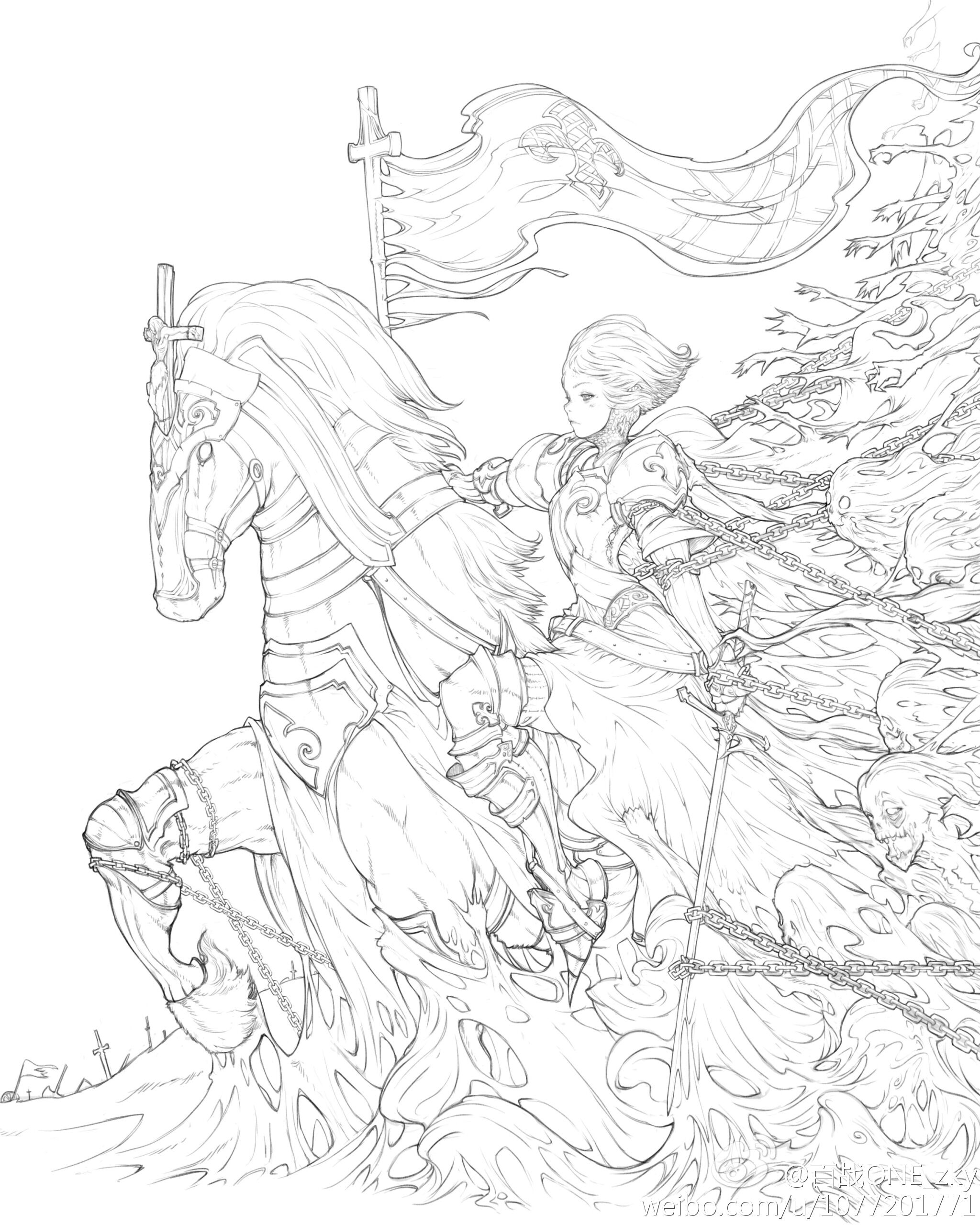 最新线稿,温馨的线稿之旅